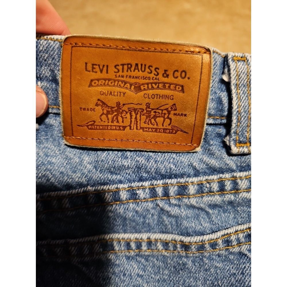 Vintage Levi's Two Horse Brand Jeans with Leather Levi's Pocket Tab 44x34